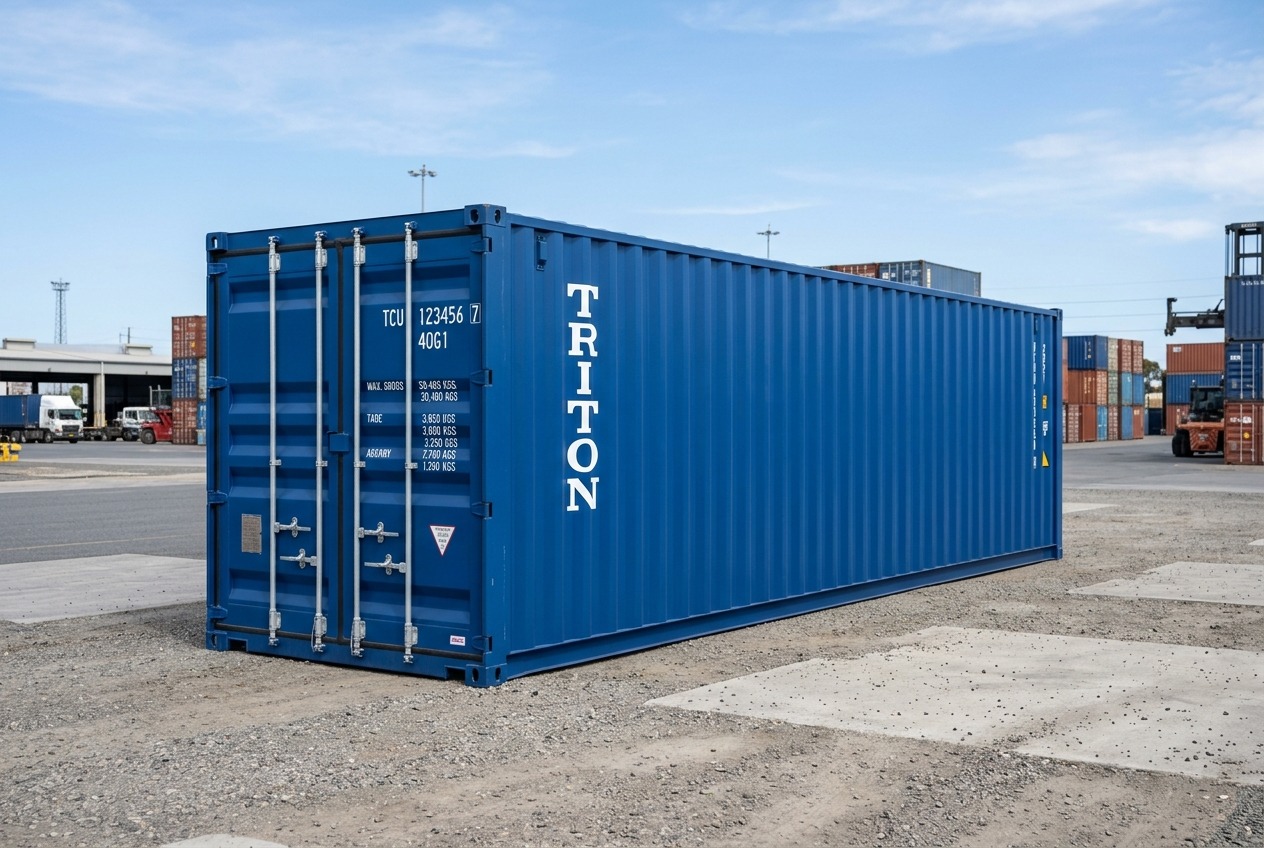 New 40ft shipping container, one-trip condition